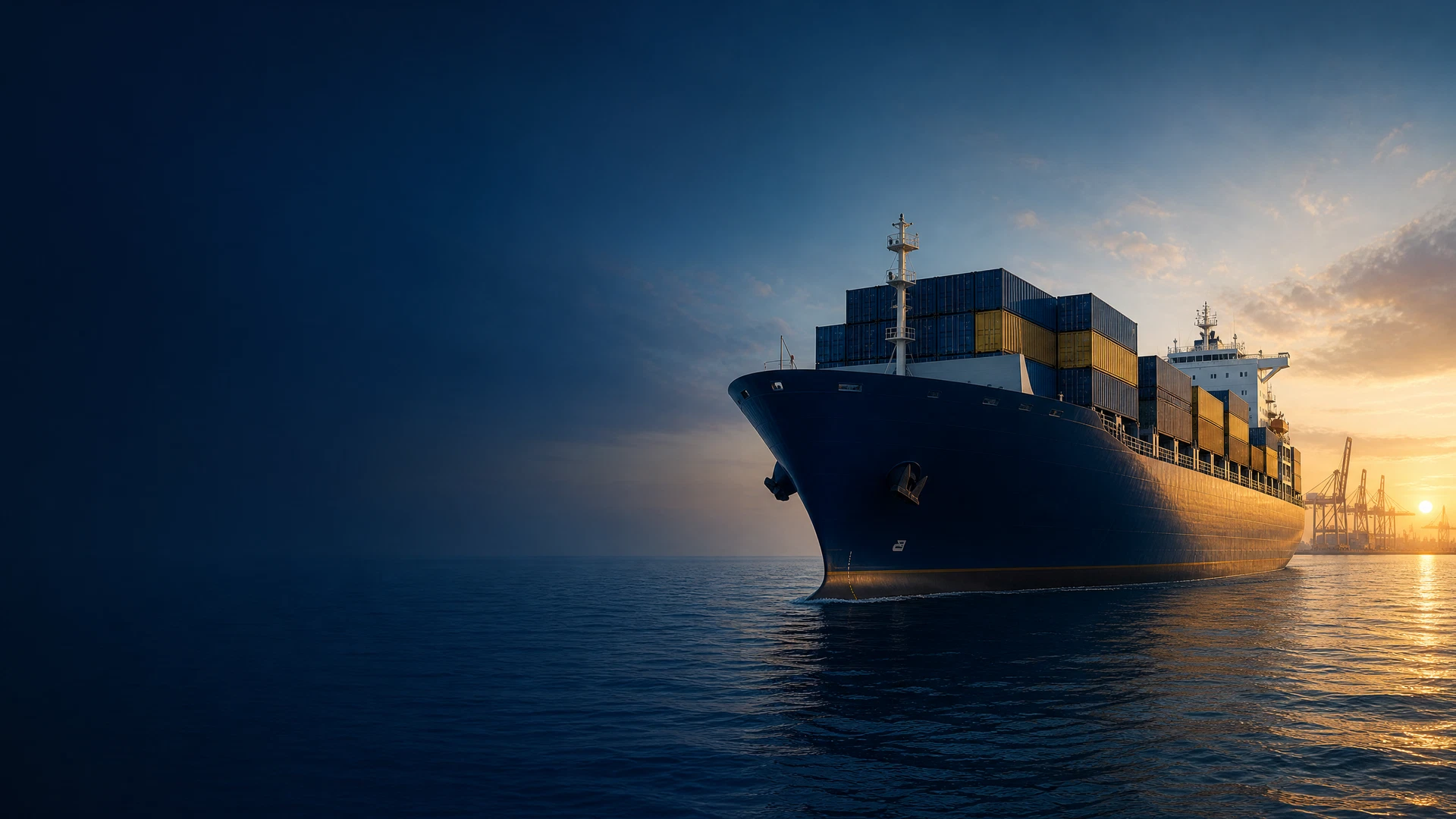 Container vessel in global logistics